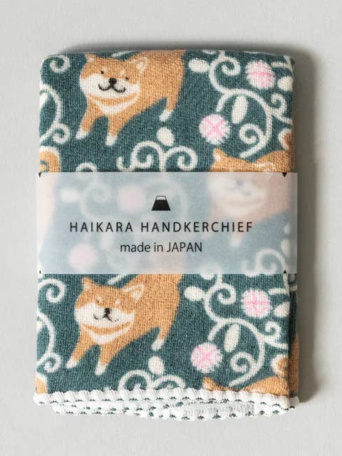 Haikara Petit Mouchoir - Shiba, Karakusa Vert pour la vente par Morihata International Ltd. Co.