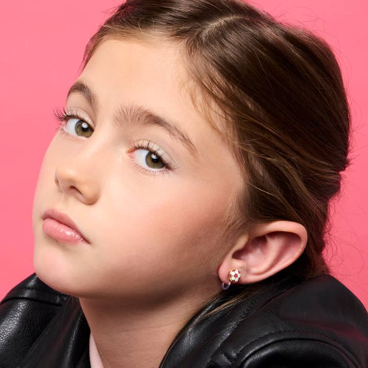 Glitter Soccer Ball Cutie Clip On Earrings
for wholesale by Girl Nation