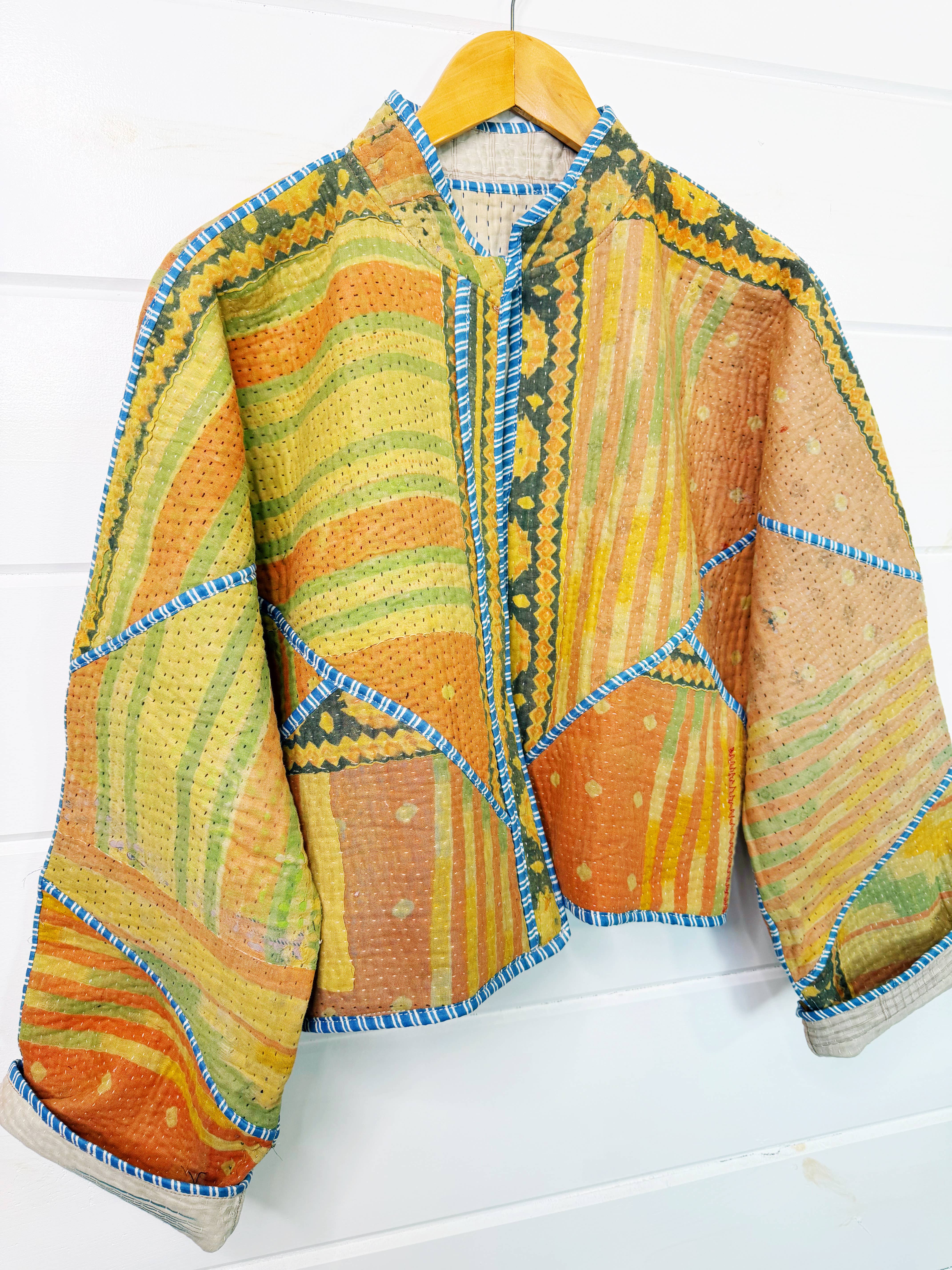 Folklore Couture - Wholesale Jacket - Women's - Kantha Quilted Jacket – Patchwork One-of-a-Kind Coat 7