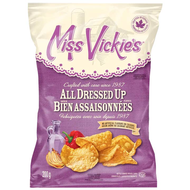 Echo Sales Canada – wholesale Crisps – Miss Vickie's All Dressed Up Flavour Kettle Cooked Potato Chips- Case 40g 40 count