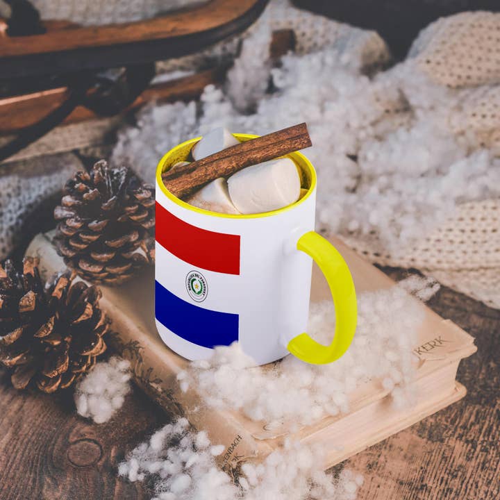 3dRose - Wholesale Coffee Mug - 3dRose, Flag of Paraguay - Paraguayan red white blue with palm olive branch star coat of arms South America, Mug5