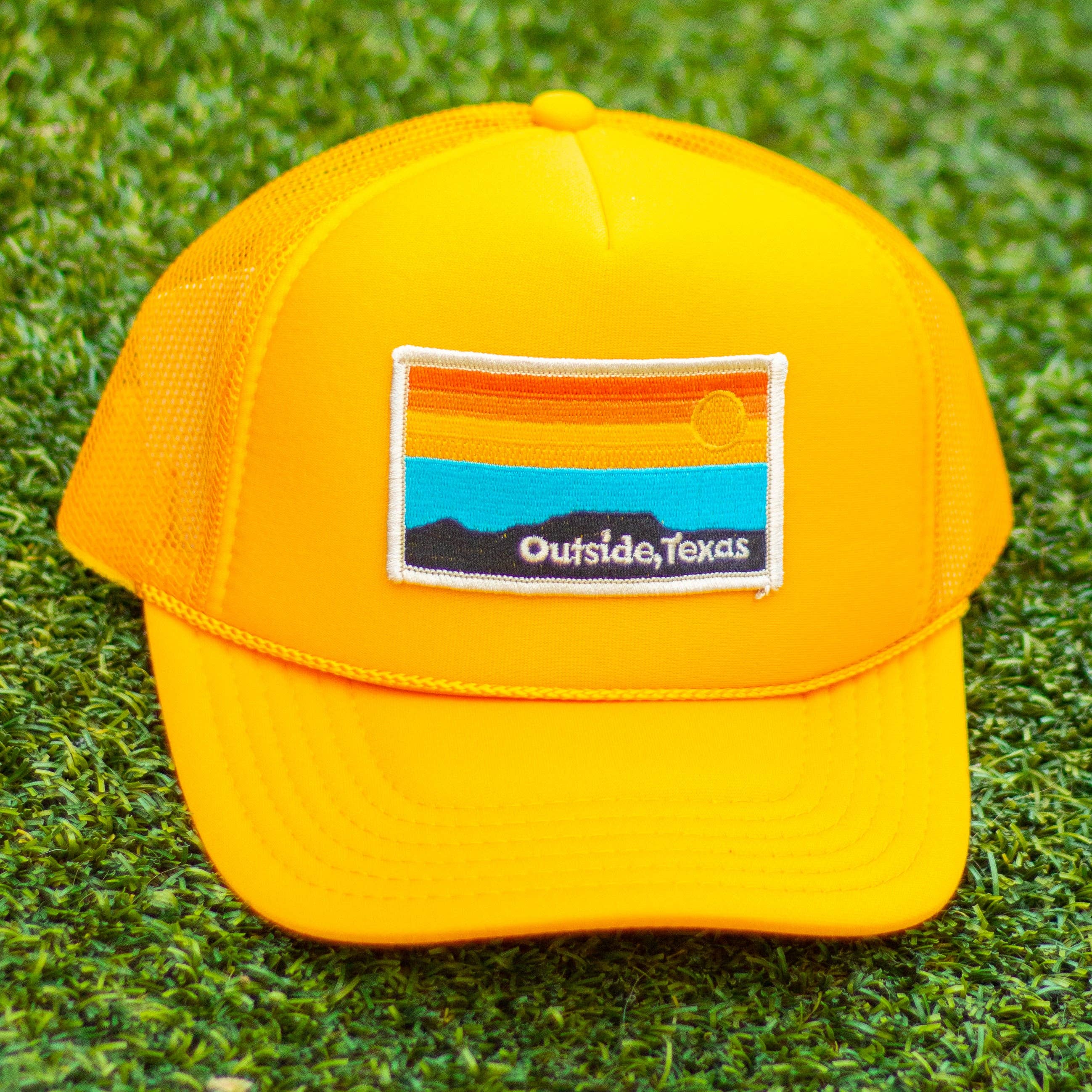 Outside, Texas - Wholesale Trucker Hat - Unisex - OTX Foam Trucker: Horizon Patch4