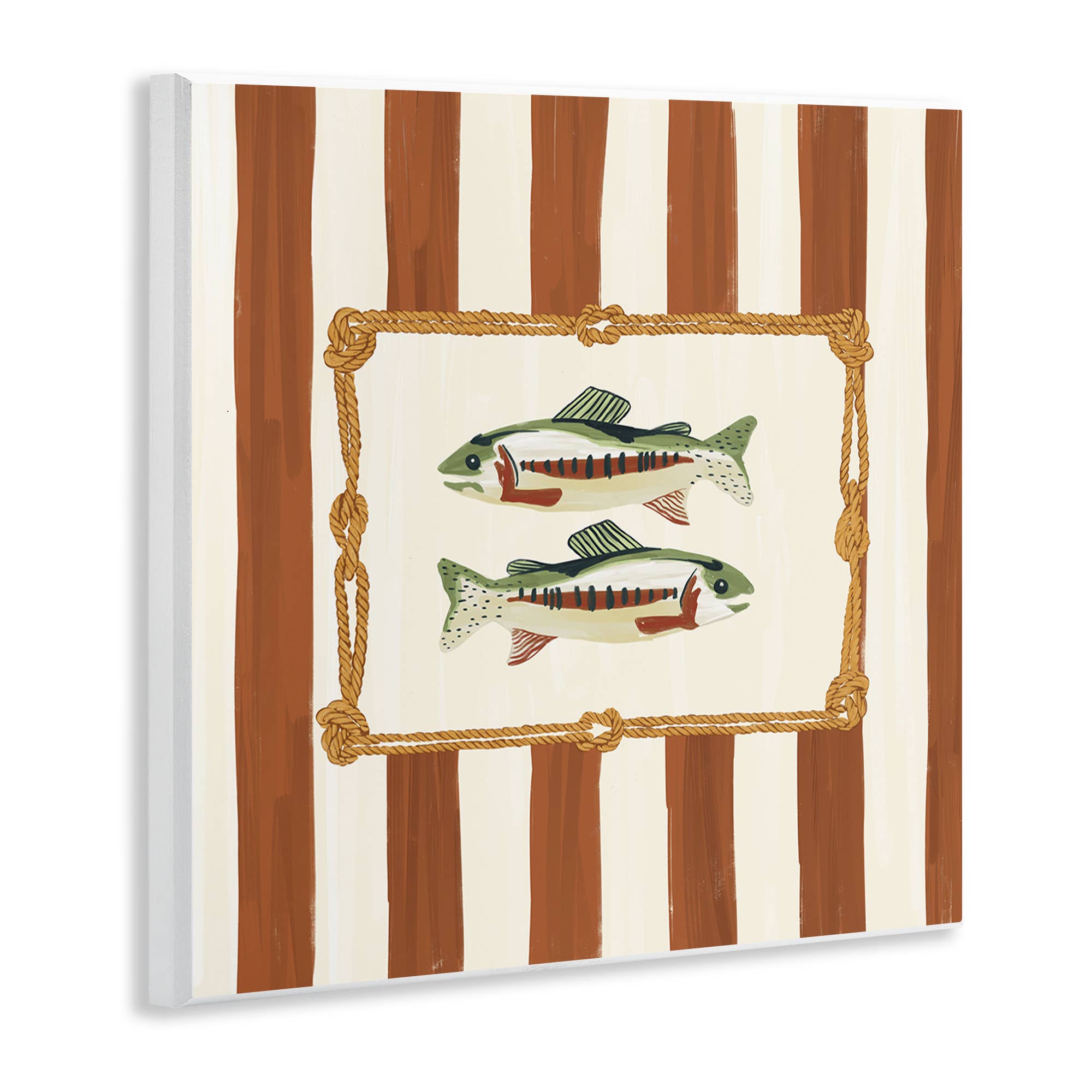 Stupell Industries - Wholesale Wall Sign - Rope Bordered Fish - Unframed Wall Art3