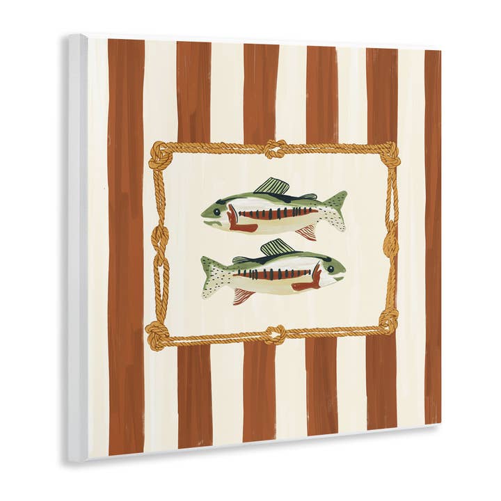 Stupell Industries - Wholesale Wall Sign - Rope Bordered Fish - Unframed Wall Art3