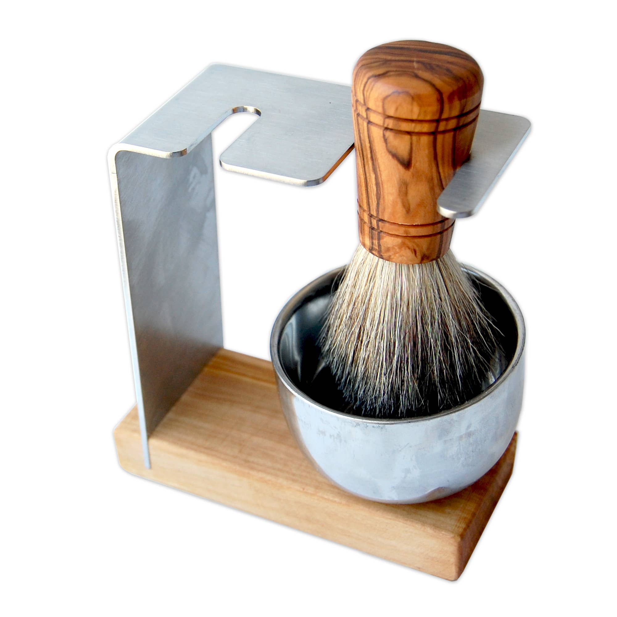 olivenholz-erleben - Wholesale Razor Stand - Men's - Razor stand SYLT PLUS for brush & safety razor with crucible3