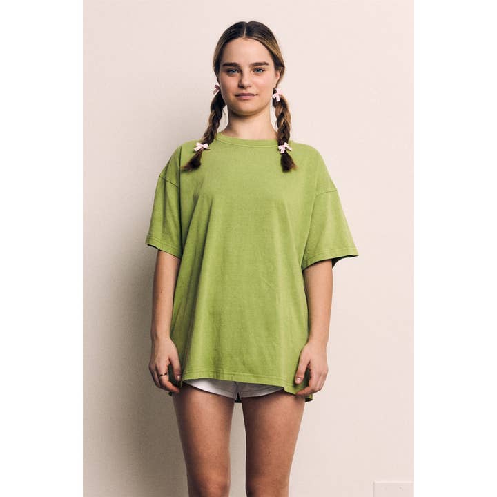 T-shirt en jersey surdimensionné en coton lavé aux minéraux pour la vente par The Blank Lab