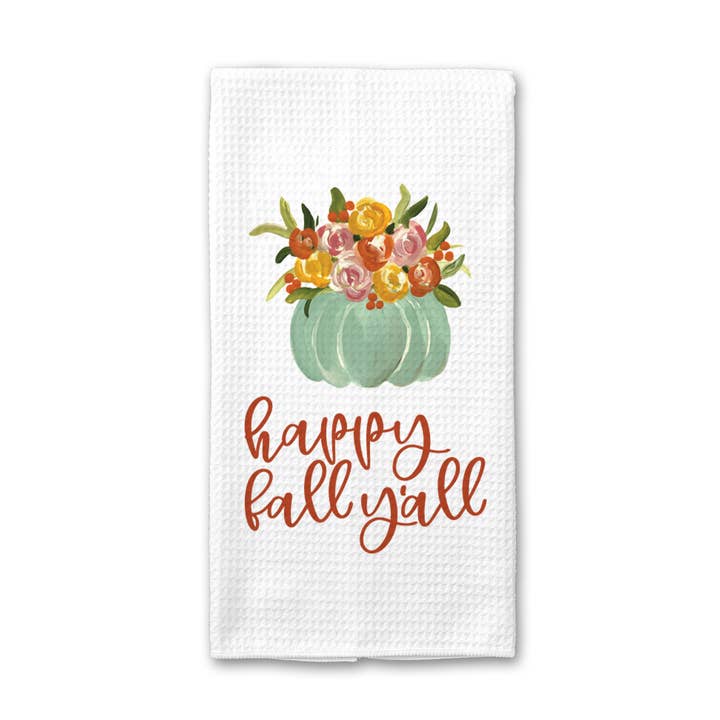 Serviette de cuisine Happy Fall Pumpkin, serviette à vaisselle pour la vente par Canary Road
