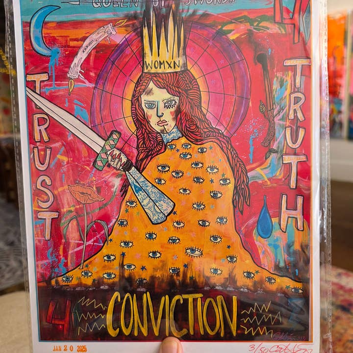 Catrina Higgs - Wholesale Art Print - Catrina Higgs 8x11 Signed & Dated Art Print Queen of Swords4