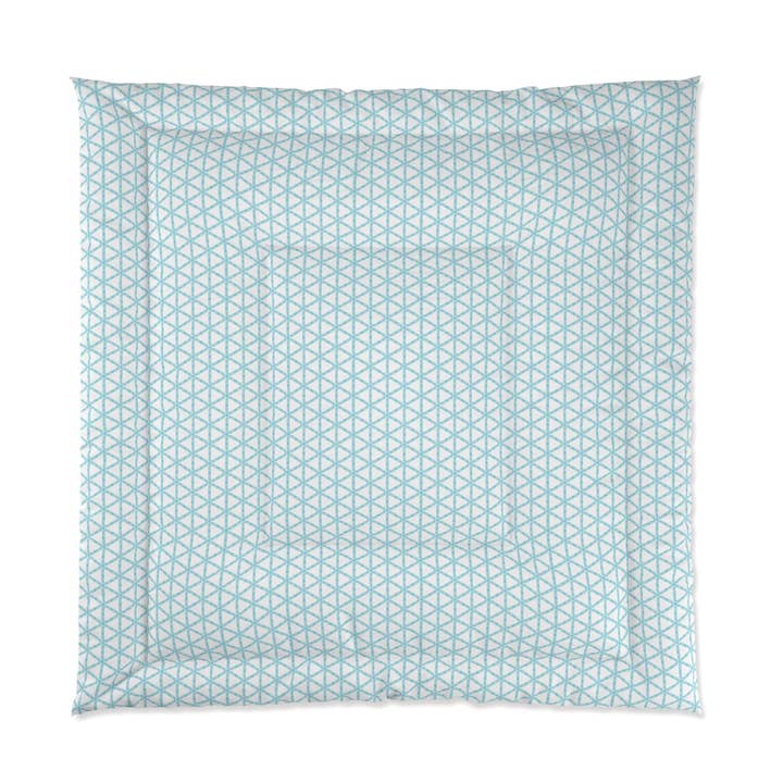Couette en treillis turquoise pour la vente par B.Maraffi Art and Home