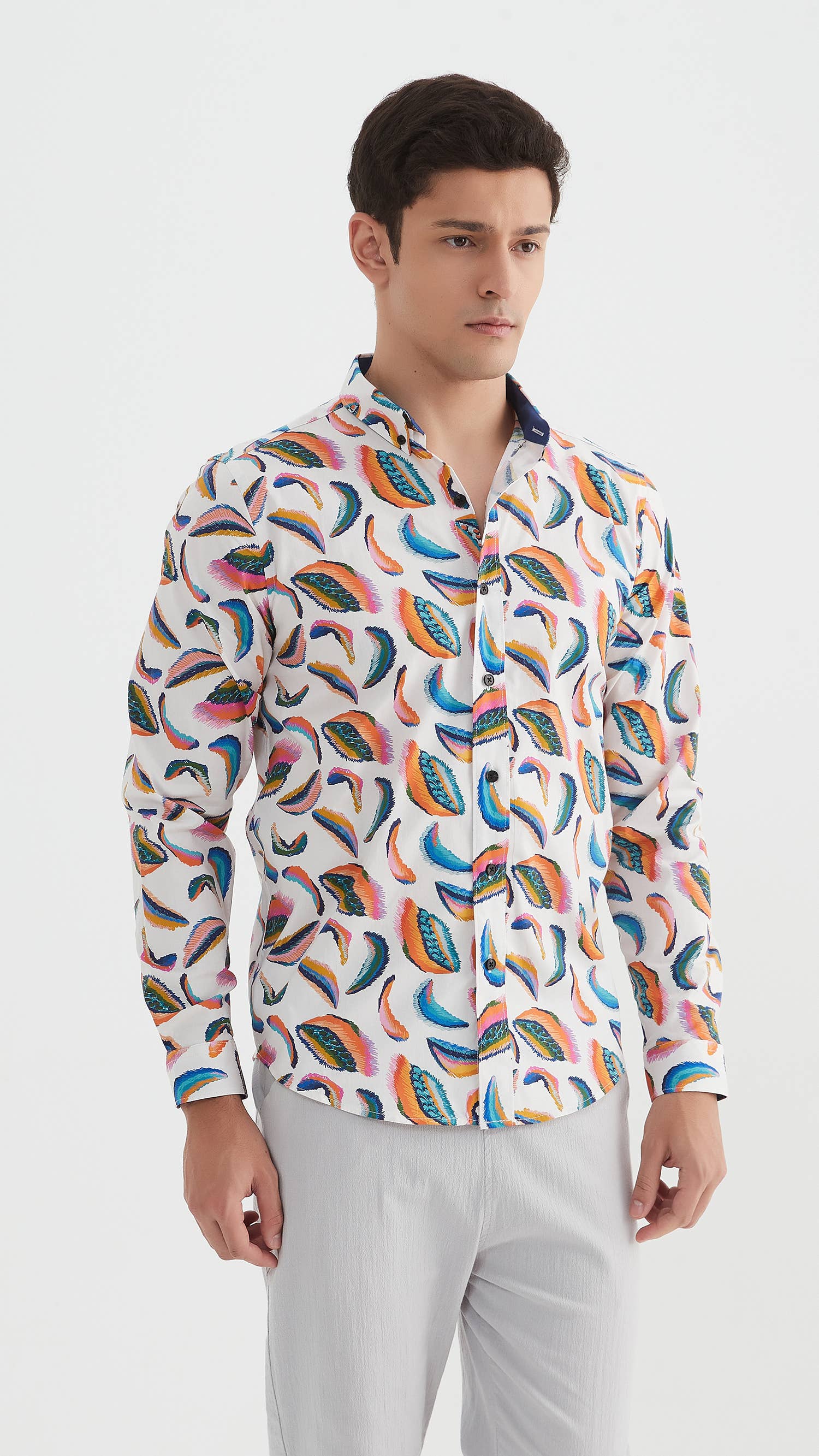 Yves Enzo – wholesale Buttoned-down shirt – Men's – Patterned shirt "PREMIUM" 0