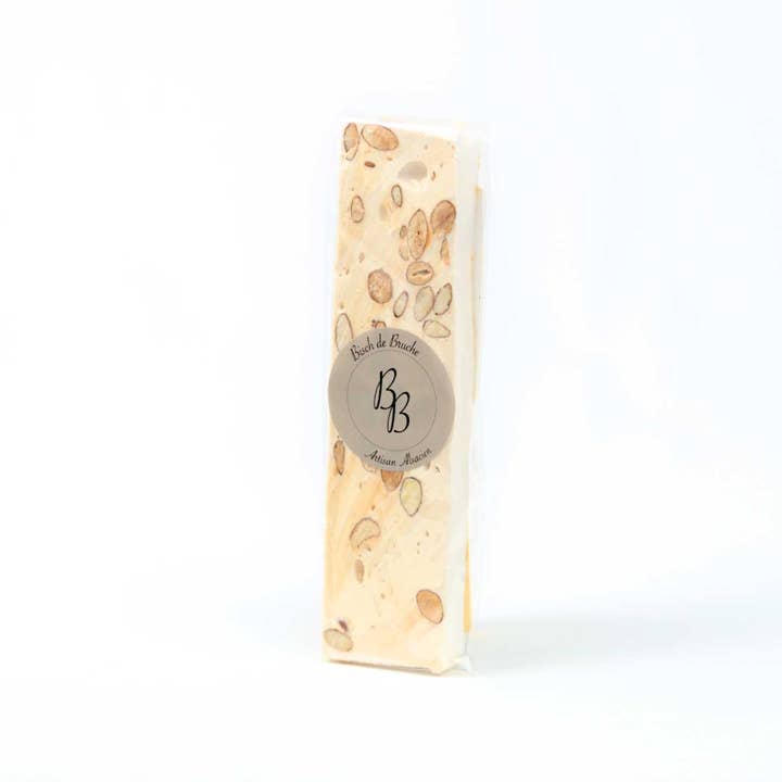 Nougat with Honey, Almonds, and Gingerbread (100g Bar) for wholesale by Bisch de Bruche