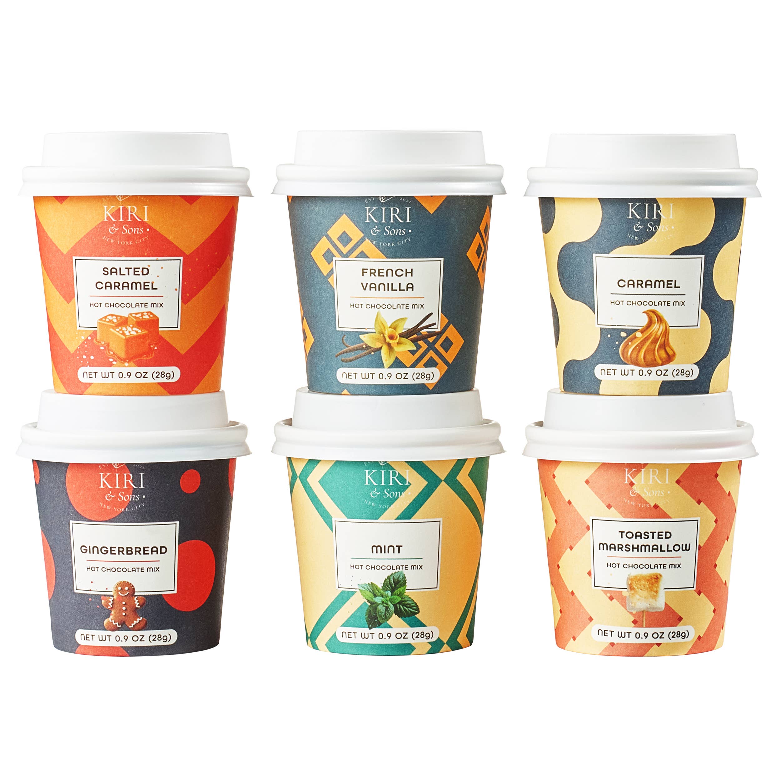 The Wine Savant /  Khen Glassware – Großhandel Schokoladensoße/-aufstrich – Mini-Cup-Heißschokoladen-Set mit 6 Stück - Gourmet-Geschenk Heiße Schokolade1