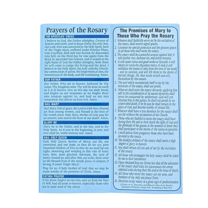 Oremus Mercy - Wholesale Religious card - Prayer Pamphlet - Pray The Rosary Daily (25/pk)3