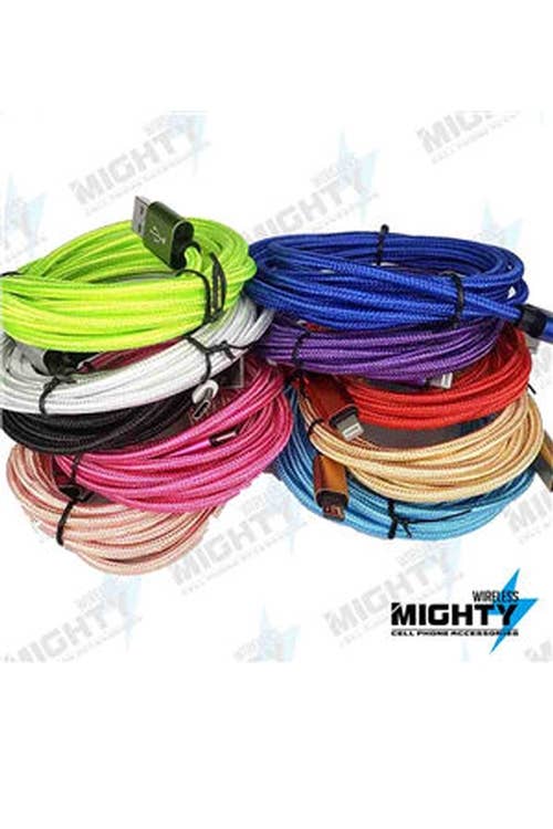 Mighty Wireless - Wholesale Charging Cable - 10ft Fast Charge Cable for Micro-Lightning-Type C MW3MS1