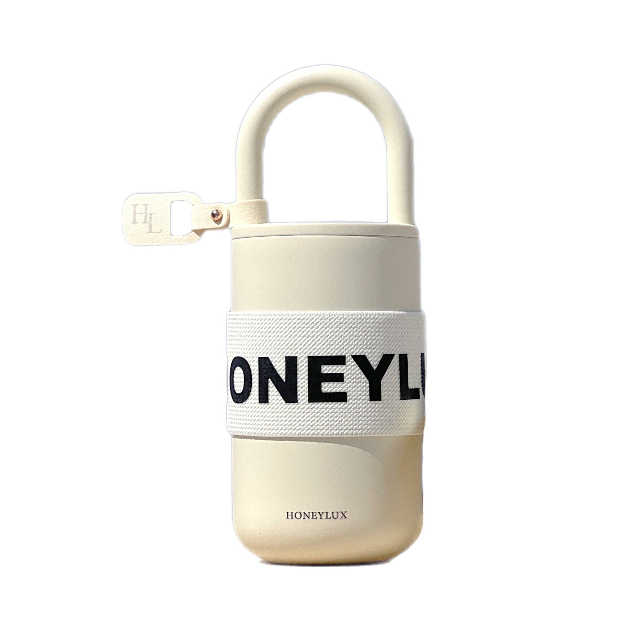 HoneyLux - Wholesale Insulated Mug/Tumbler - Hot/Cold Travel Tumbler with Vegan Leather Strap - Cream0