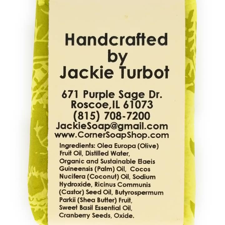 Corner Soap Shop - Wholesale Bar Soap - Basil 100% Natural Shea Butter Soap4