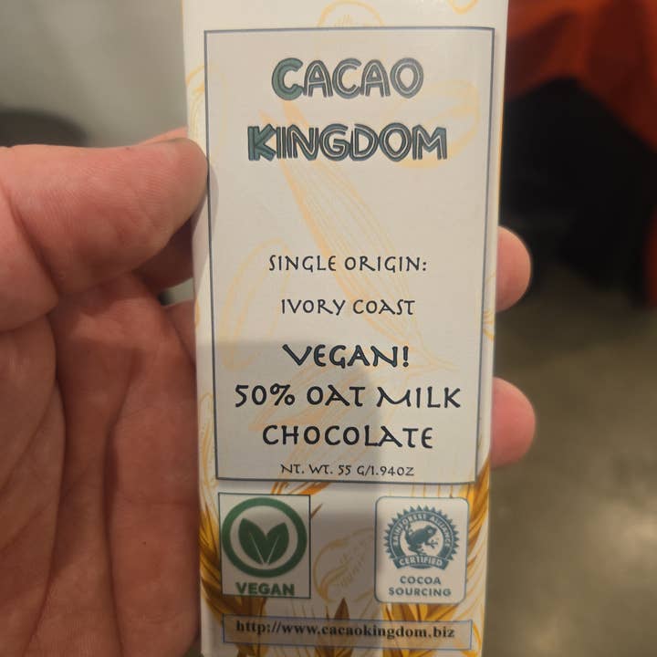 50% Vegan Oat Milk Chocolate, Ivory Coast for wholesale by Cacao Kingdom, LLC
