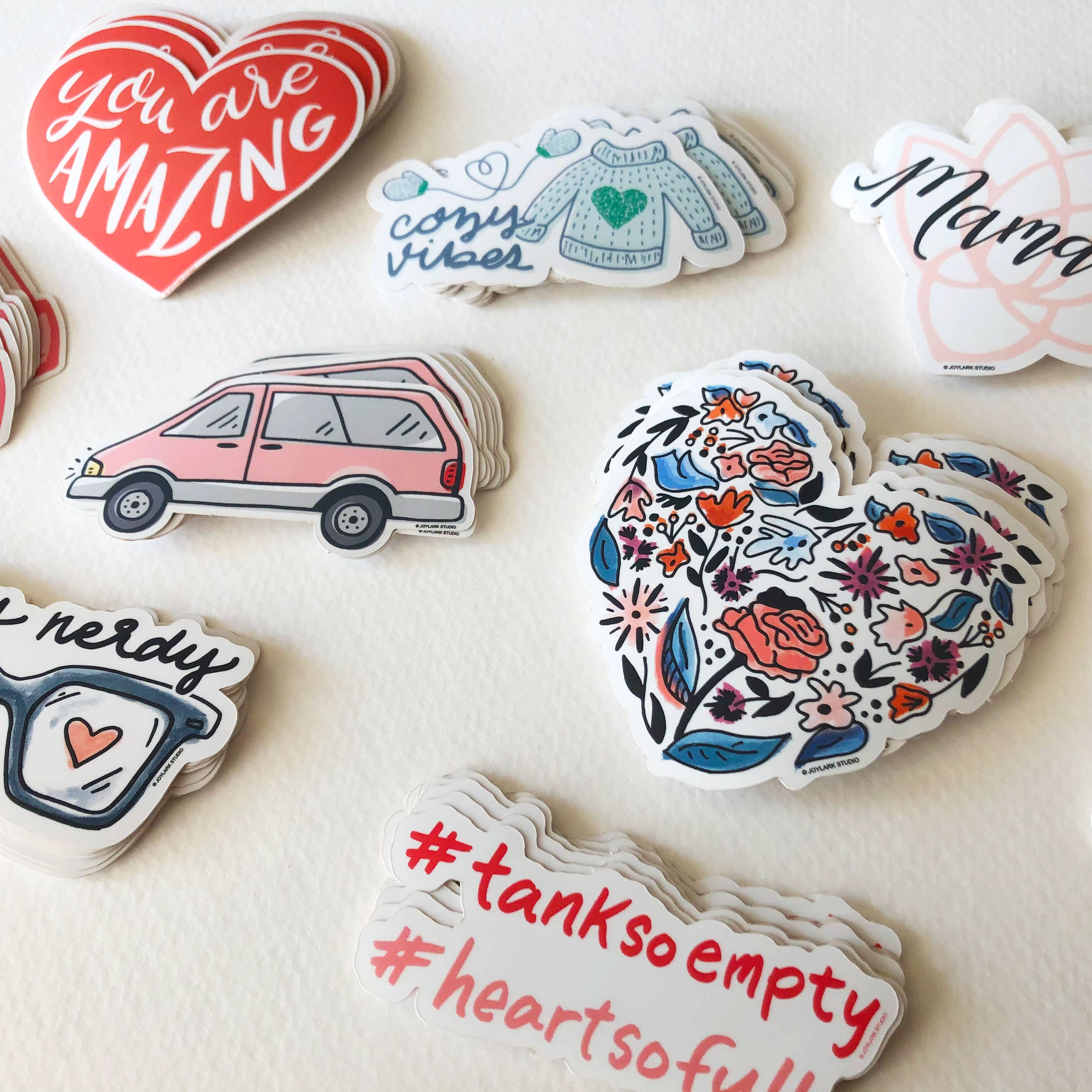Joylark Studio – Großhandel Aufkleber – Aufblühendes Herz Aufkleber1