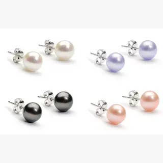 Glimmering Handmade - Vendita all'ingrosso Orecchini a bottone - Collezione Classica di Perle Swarovski® - Set di 4 Paia