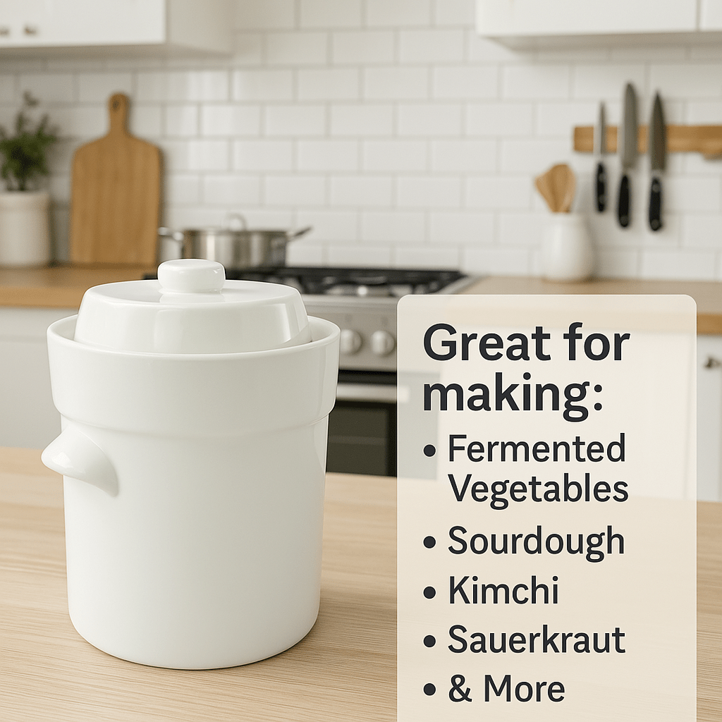 Cultures for Health - Wholesale DIY Food Kit - 3L Ceramic Fermentation Crock- 2 Pack 1