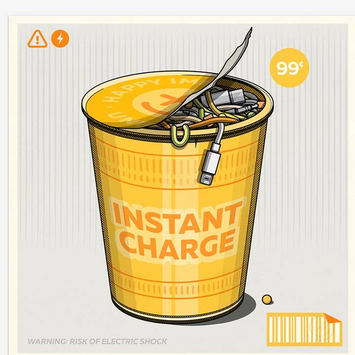 Charge instantanée - Impression 8 x 8 pour la vente par Happy Impulse