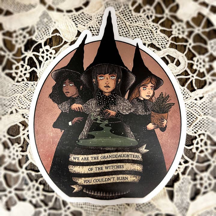 Autocollant Petite-fille Sorcières pour la vente par The Orphans of Dudleytown