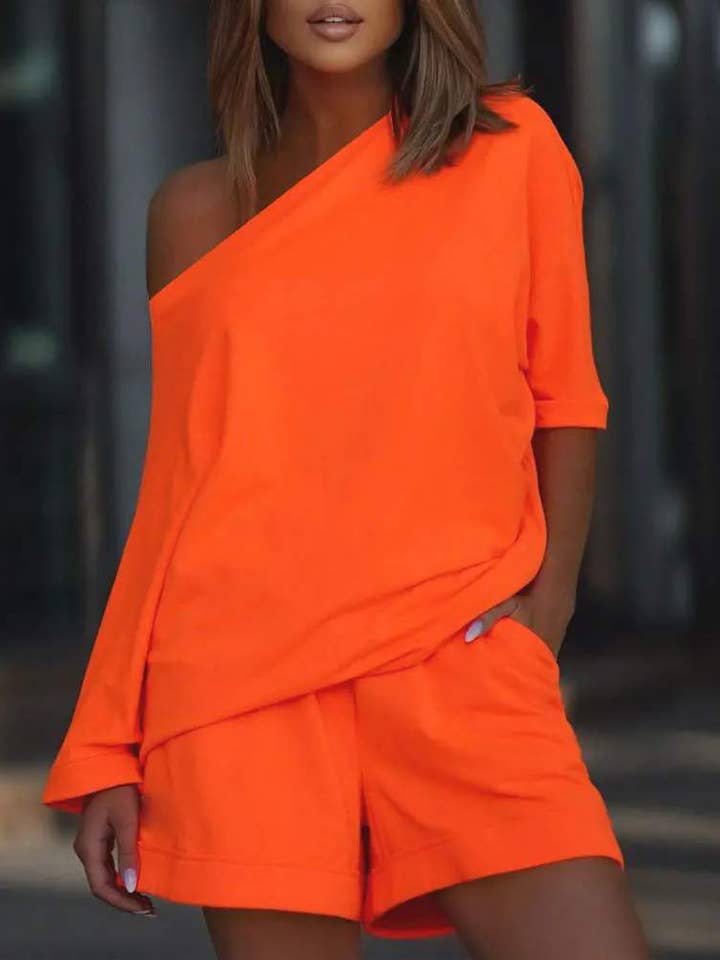 Flarix - Vendita all'ingrosso Completo loungewear - Donna - set di pantaloncini casual con tasca superiore