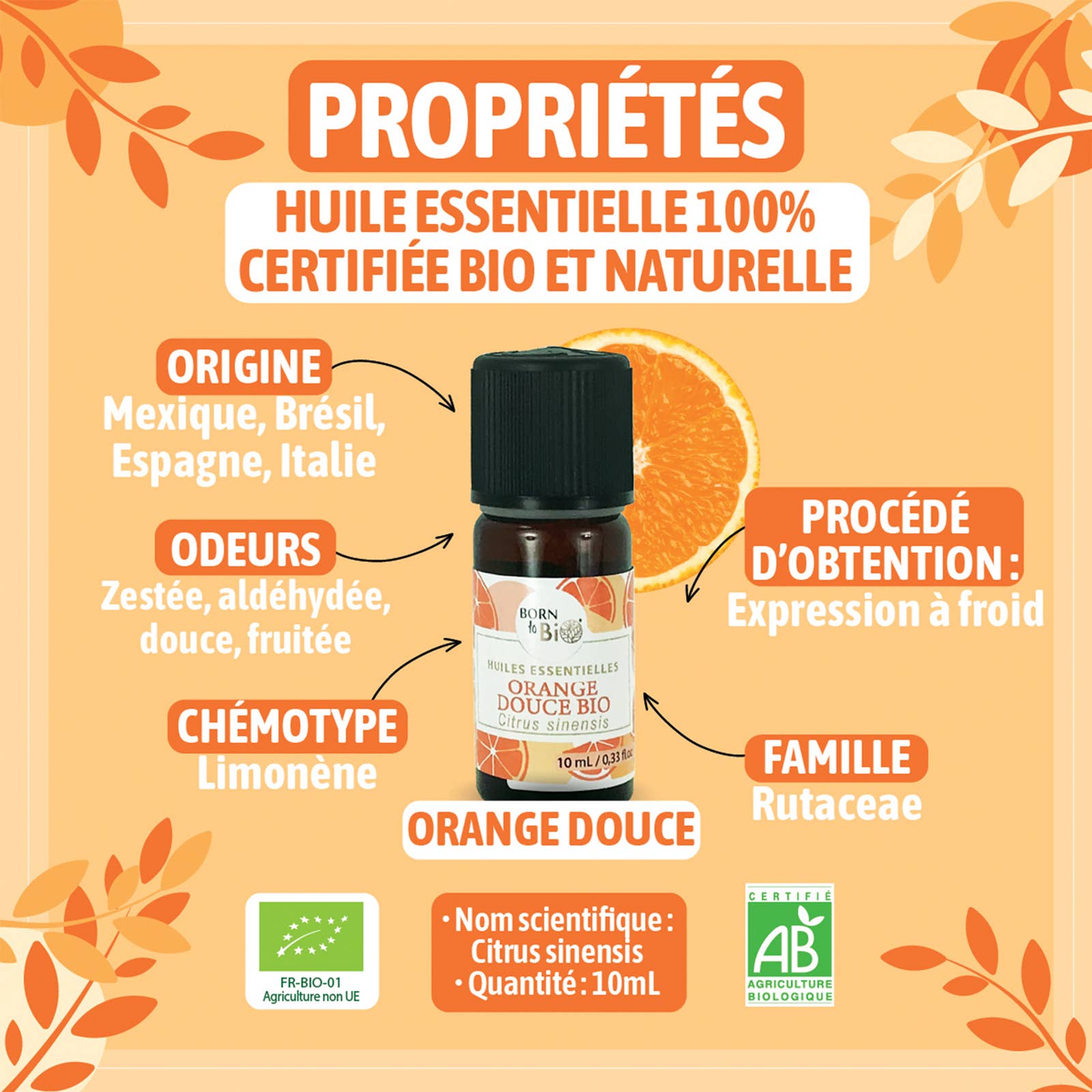 Les Laboratoires Bio Seasons - Wholesale Essential Oil - Organic orange essential oil 10 ml5