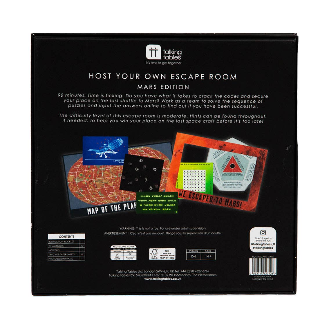 Talking Tables USA - Vente Jeux de société - Escape Room Édition Mars | Jeux Quotidiens |5