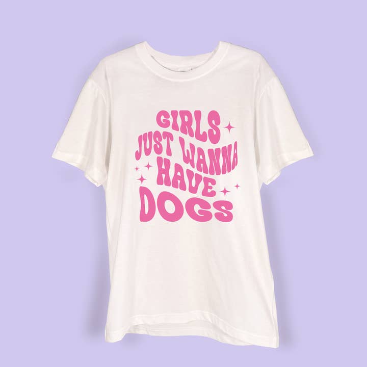 Pet Pwr Srls - Wholesale Screen Printed T-Shirt - Women's - T-shirt "Girls just wanna have dogs"