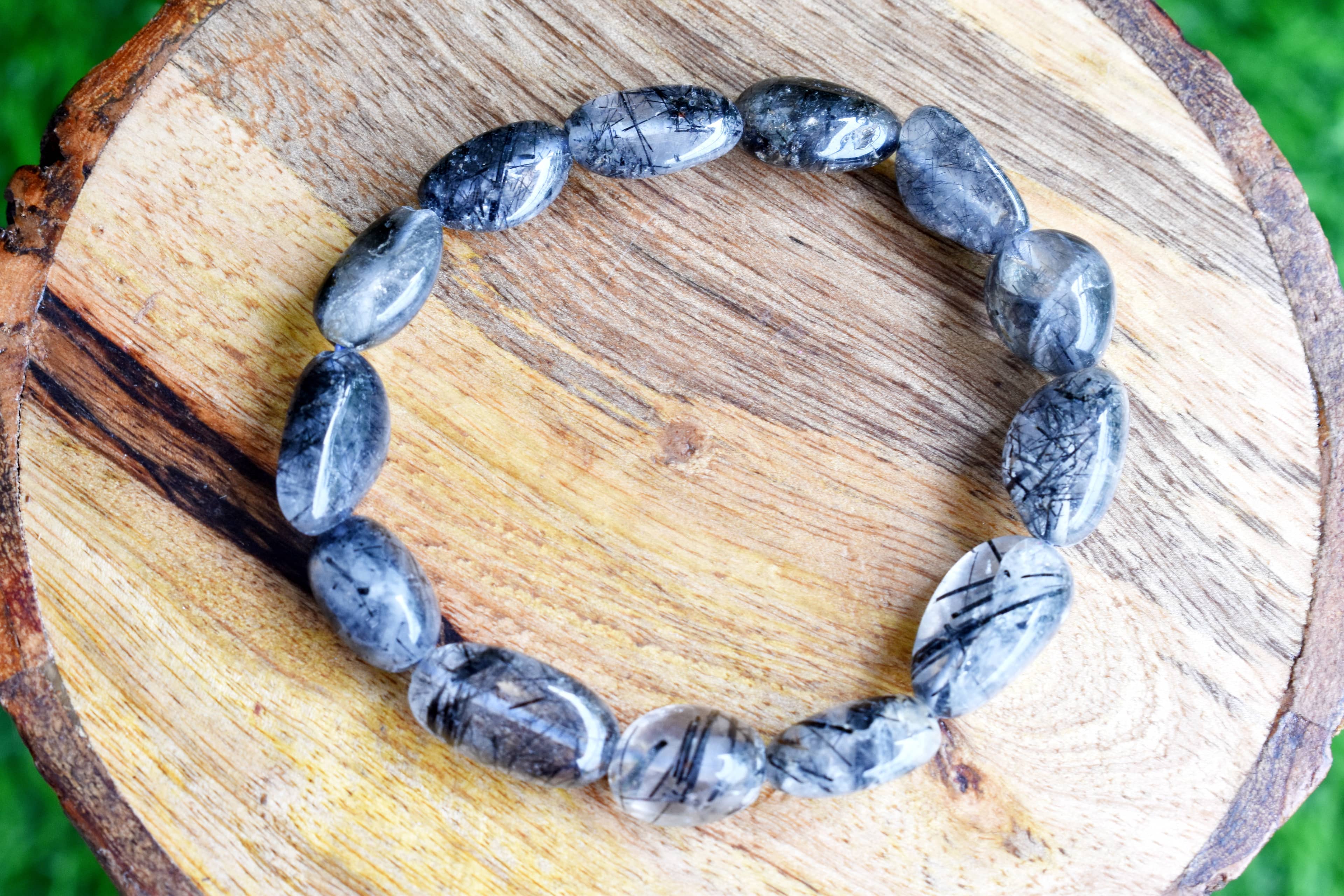 Soothing Crystals - Wholesale Beaded Bracelet - Nugget Bracelet | Black Rutile | Crystal Nuggets Jewelry6