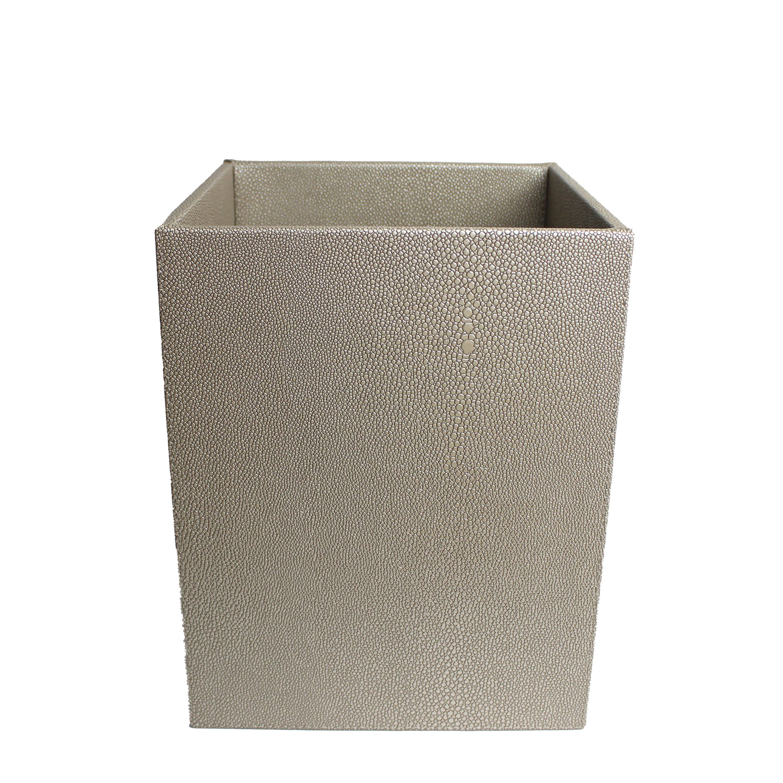 Signature Home Collection GmbH - Wholesale Trashcan/Trash Bin - Square wastebasket stingray beige trash can faux leather leather3
