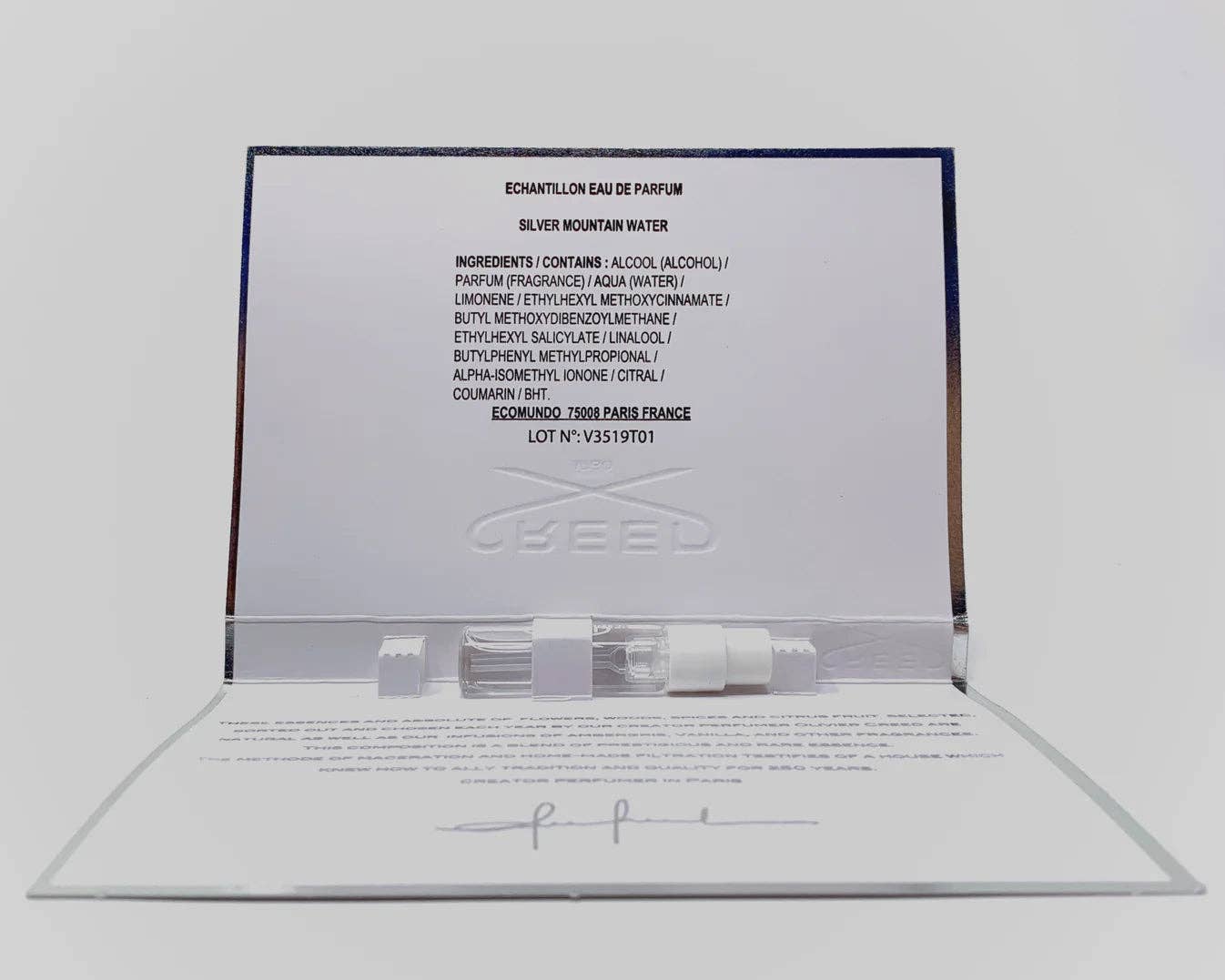 Aurovalis - Wholesale Perfume/Eau de Toilette - Creed Silver Mountain Water 2ml1