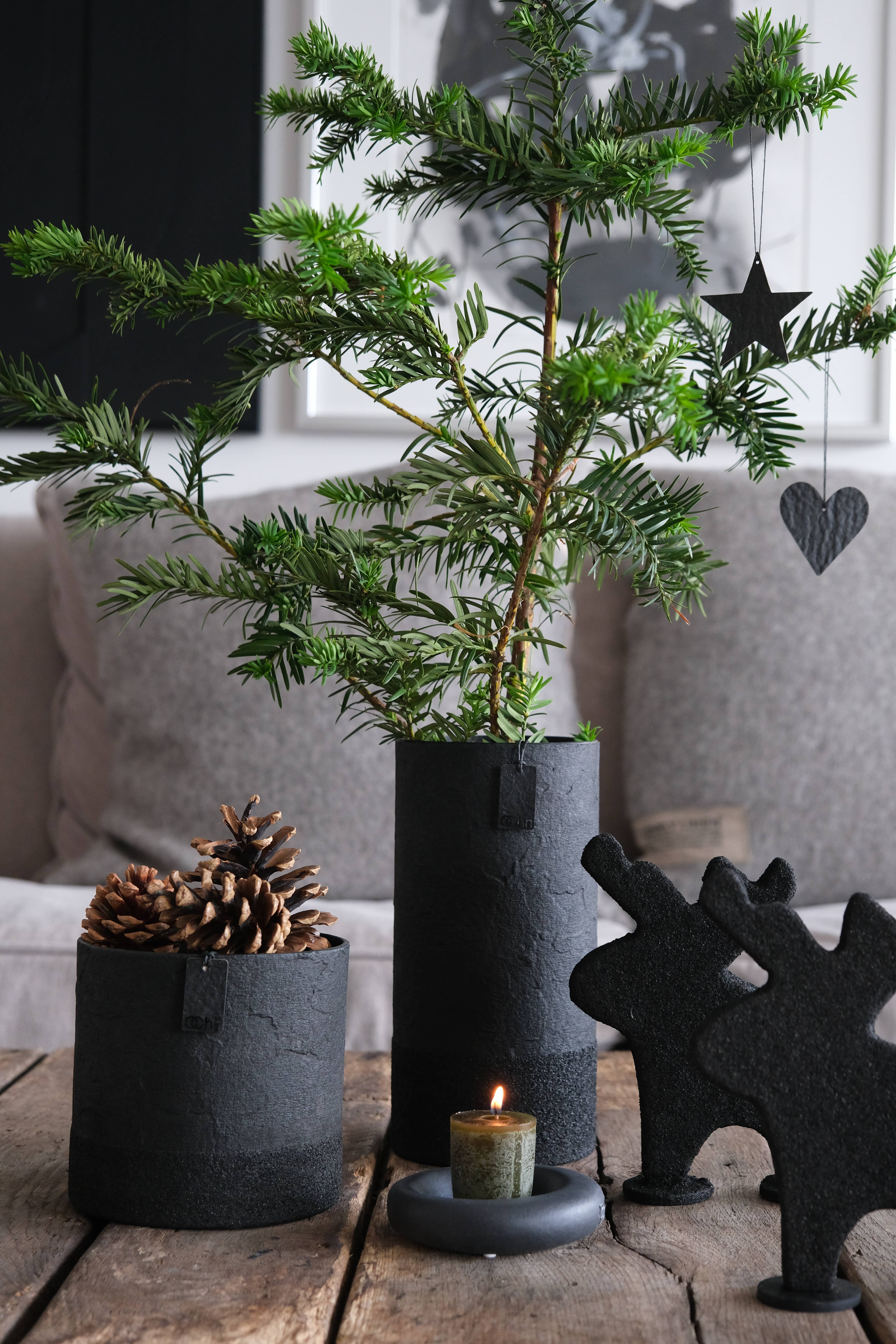 Lübech Living - Wholesale Vase - WOODz Edge vase, Black2