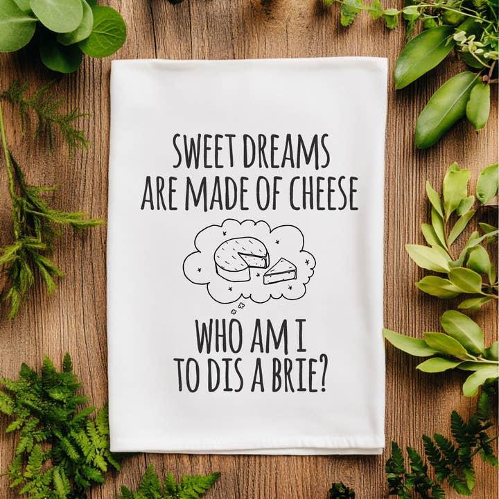 Sweet Dreams are made of Cheese - Kitchen Towels for wholesale by Moonlight Makers