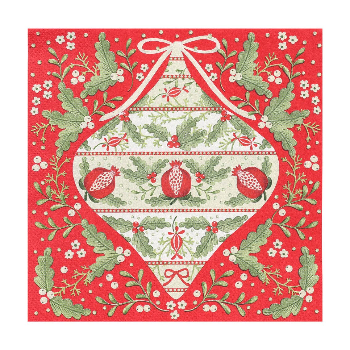 Talking Tables EU - Wholesale Disposable Napkin - Folklore Red Christmas Paper Napkins - 20 Pack1