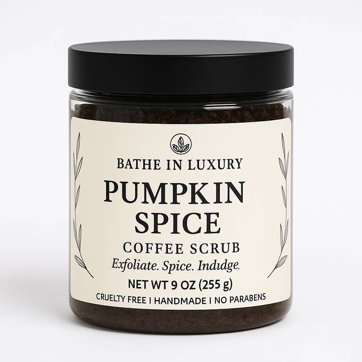 Bathe in Luxury - Wholesale Body Scrub/Exfoliant - Pumpkin Spice Coffee Scrub – Cozy Autumn Glow