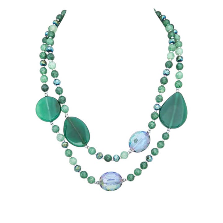 Mix Stone Layer Necklace for wholesale by LA Jewelry Plaza