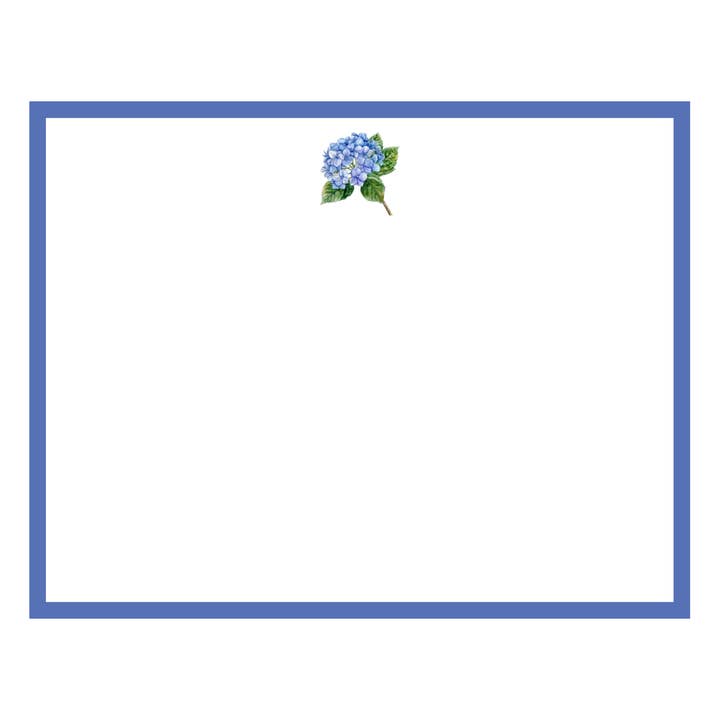 Conjunto de Cartões de Nota - Azul Hortênsia por atacado de Mimi Paper LLC