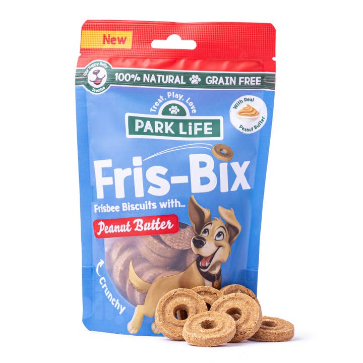 PARK LiFE - Wholesale Pet Biscuit - Dog - Fris Bix Frisbee Shaped Biscuits Peanut Butter 100g Pouch