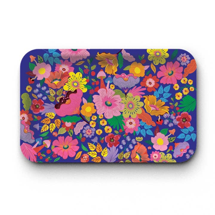 Kraft rektangulær bakke (28x18 cm) - Floral forest for engroshandel hos Hirondelle & Cie