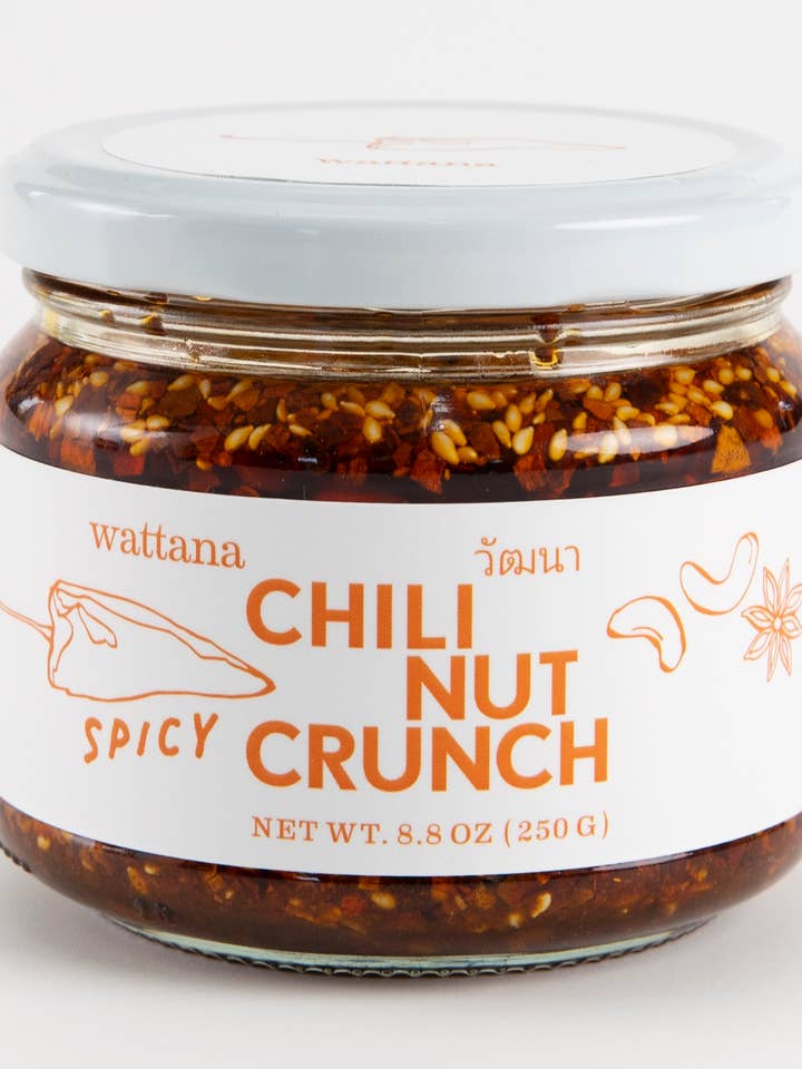 Chili Nut Crunch Spicy - 1 Case (12 Jars) for wholesale by Wattana
