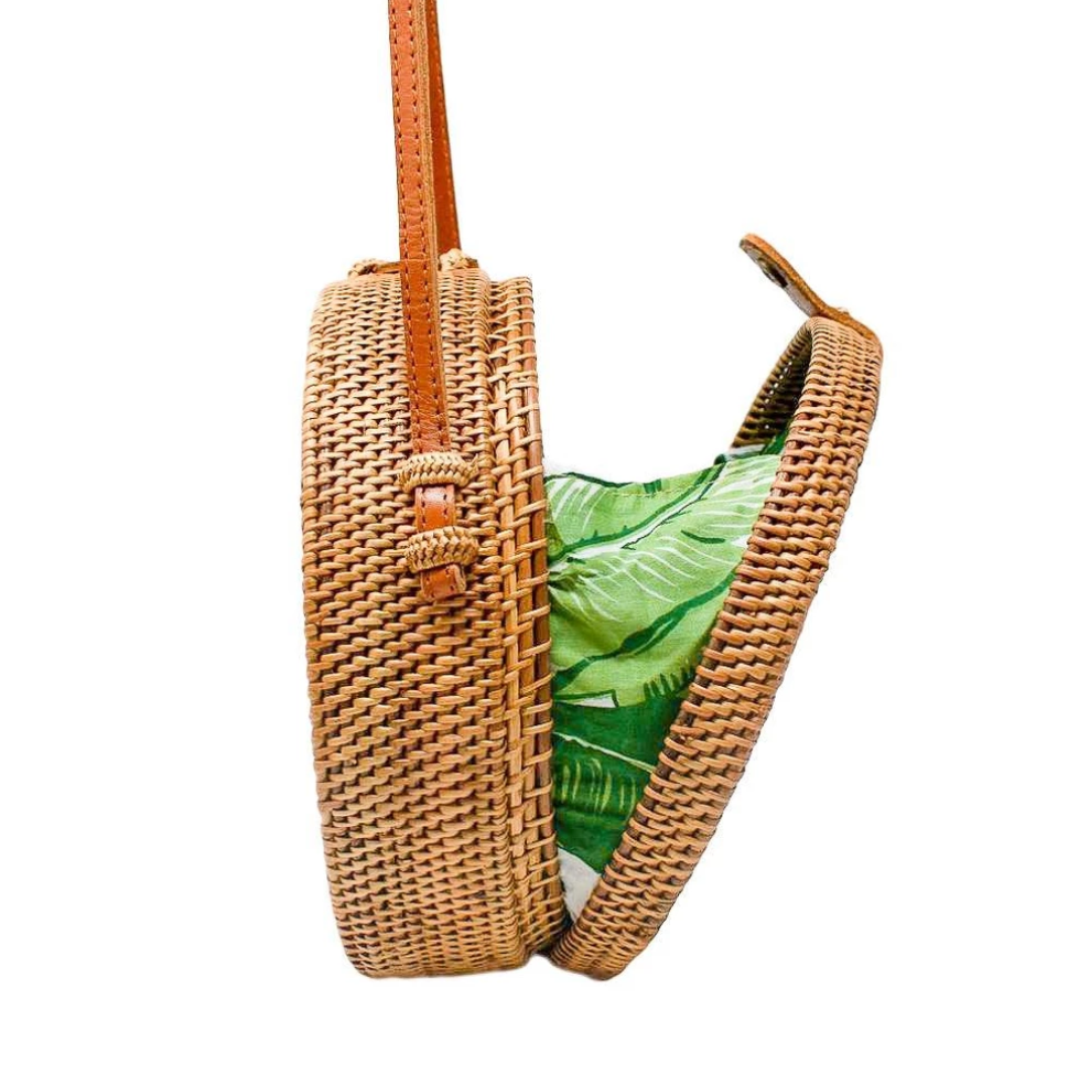 POPPY + SAGE - Wholesale Crossbody Bag - Women's - Camilla Round Rattan Bag - Natural2