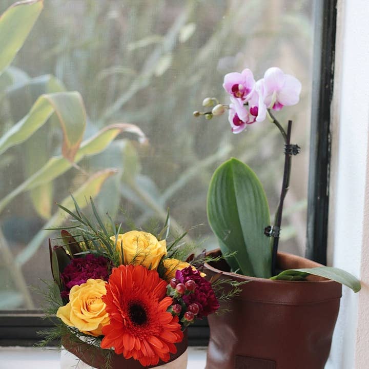 Ivy Cove - Wholesale Plant Pot - Driftwood Leather Planter