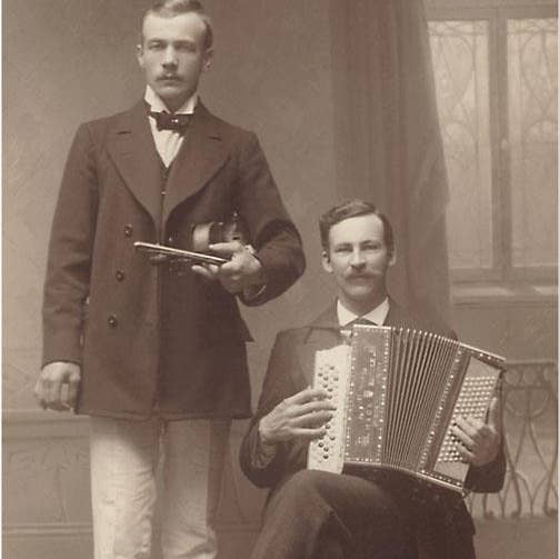 Art Print AP-198 Violin Accordion Duet for wholesale by Found Image Press