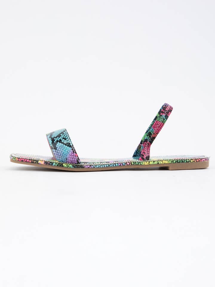 MULTI WEEKLY DEAL AISA-2 MULTI-COLOR SNAKE DESIGN SANDAL for wholesale on Faire4