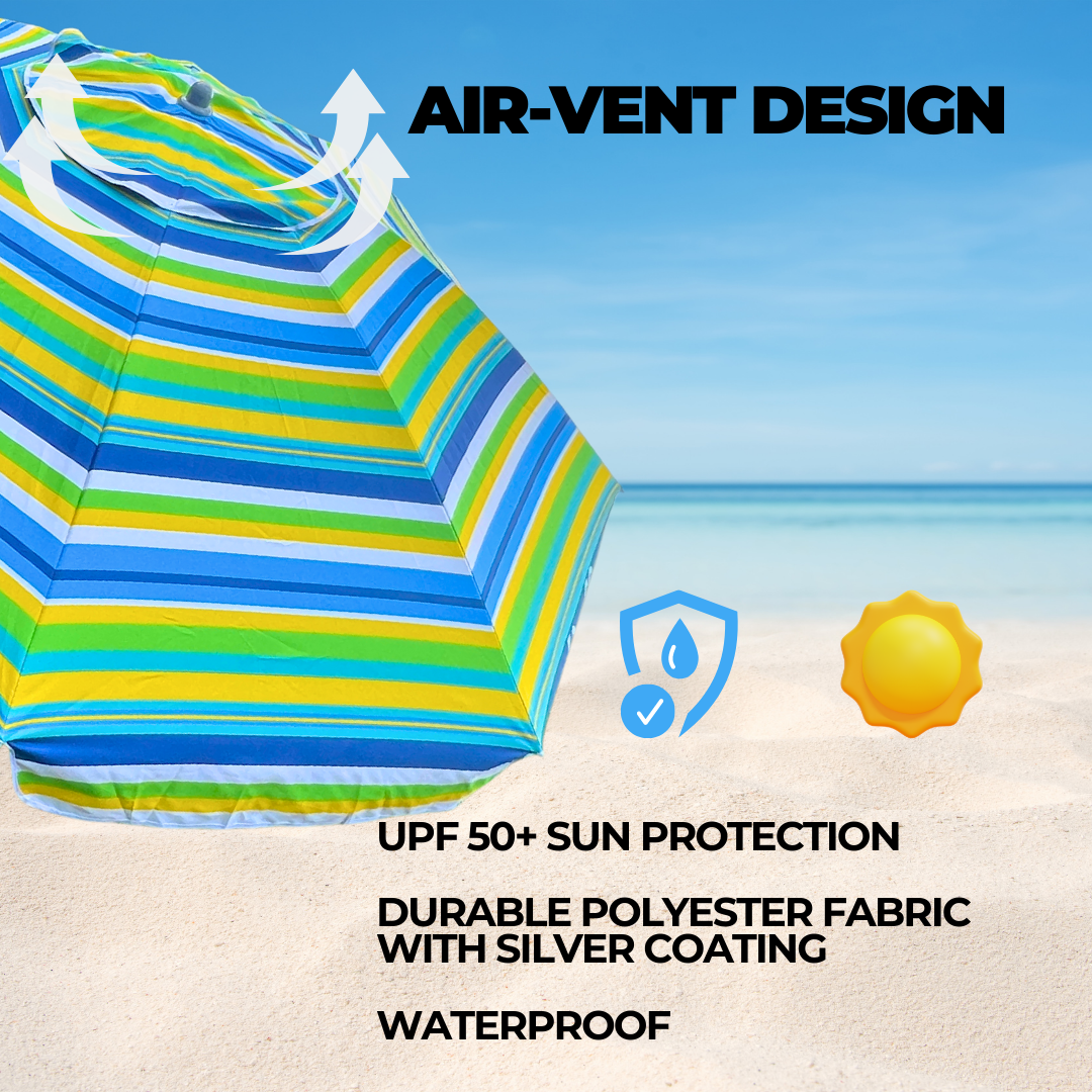ROFFT USA LLC - Vendita all'ingrosso Ombrellone da spiaggia - Ombrellone da Spiaggia ROFFT 2 m in acciaio e alluminio resistente45