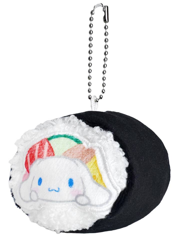 Sanrio Cinnamoroll Sushi Roll Plush Mascot Keychain for wholesale by LASR