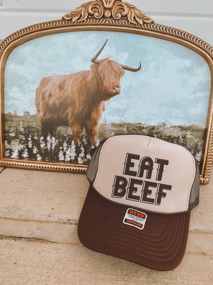 EAT BEEF CAP for wholesale by The Walking A