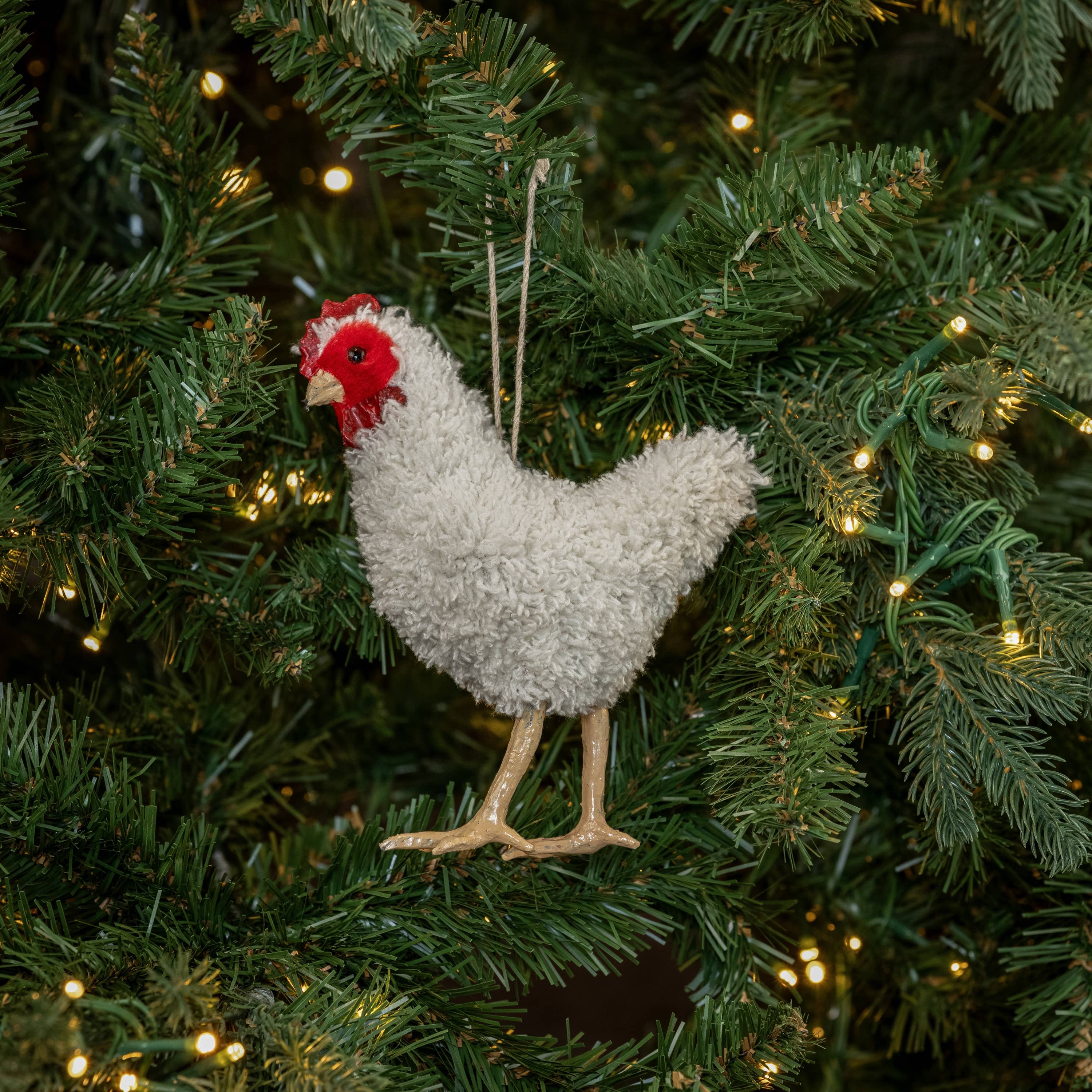 Ragon House - Wholesale Ornament - WHITE CHICKEN ORNAMENT2